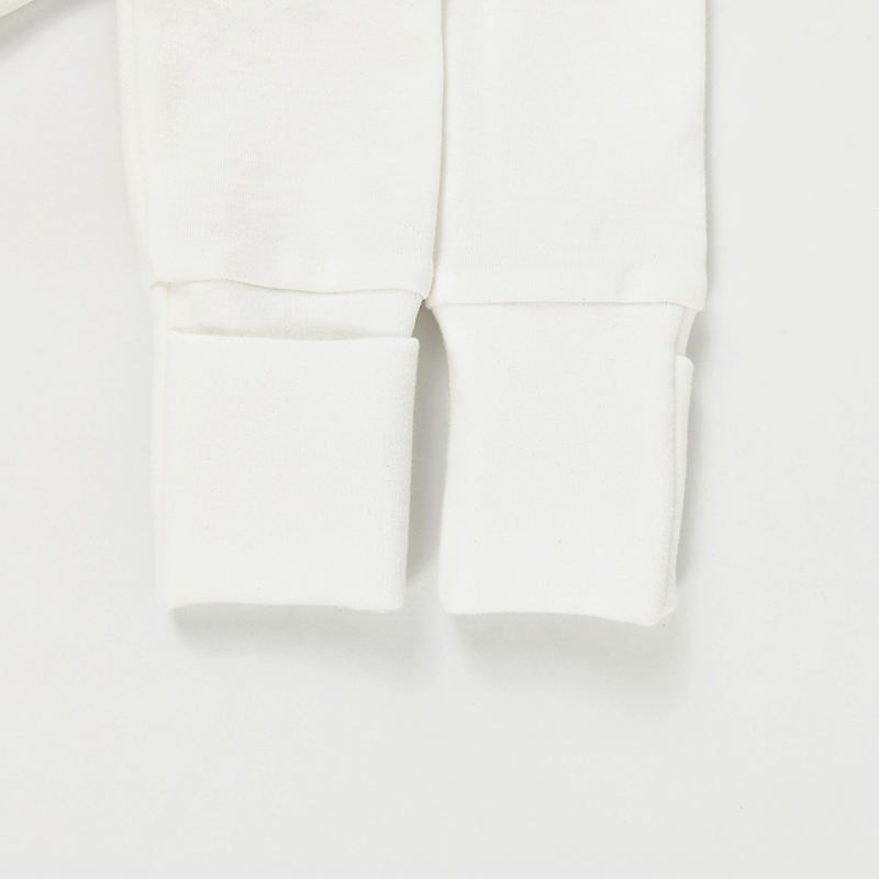 Kids Onesie Pajamas Bodysuit Infant Sleepsuit Long Sleeve Cotton White Custom Baby Romper