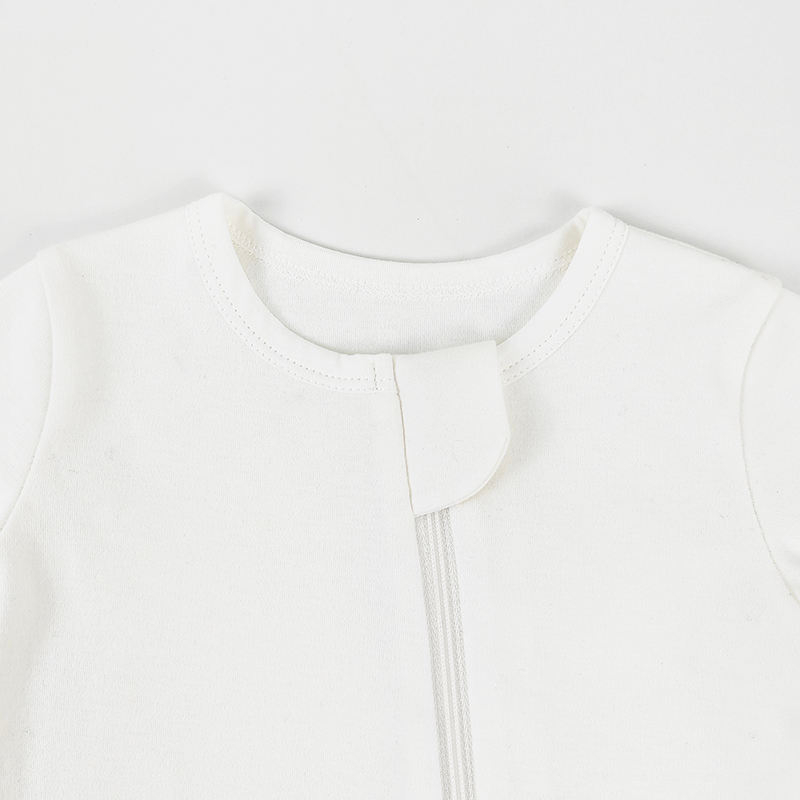 Kids Onesie Pajamas Bodysuit Infant Sleepsuit Long Sleeve Cotton White Custom Baby Romper