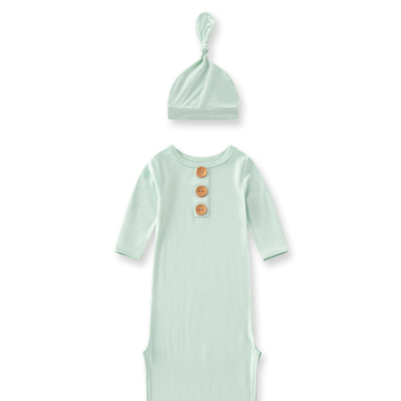 Send a Hat Winter Wearable Blanket Soft Newborn Clothes Baby Bamboo Gown Swaddle Wrap Solid Olive Bamboo Baby Knot Gown