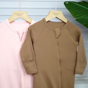 Unisex Newborn Baby Clothes Organic Cotton Zipper Sleepwear Pajamas Winter Layette Beb En Gros Kids Rompers Bebi Bayi Babywear