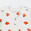 Custom Toddler Pajamas Cotton Pumpkin Printing 2 Way Zipper Sleeper Baby Convertible Zip Rompers Eco Friendly Baby Clothing