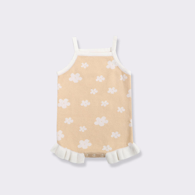 Custom Logo Spring and Autumn Baby Onesie Halter Vest Type Wool Pure Cotton Baby Knit Sweater Romper