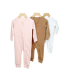Unisex Newborn Baby Clothes Organic Cotton Zipper Sleepwear Pajamas Winter Layette Beb En Gros Kids Rompers Bebi Bayi Babywear