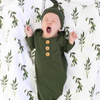 Send a Hat Winter Wearable Blanket Soft Newborn Clothes Baby Bamboo Gown Swaddle Wrap Solid Olive Bamboo Baby Knot Gown